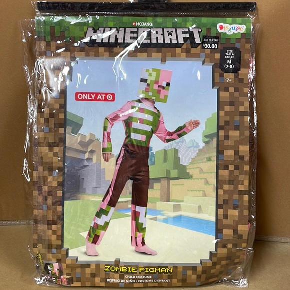 Disguise Costumes Minecraft Zombie Pigman Child Halloween Costume